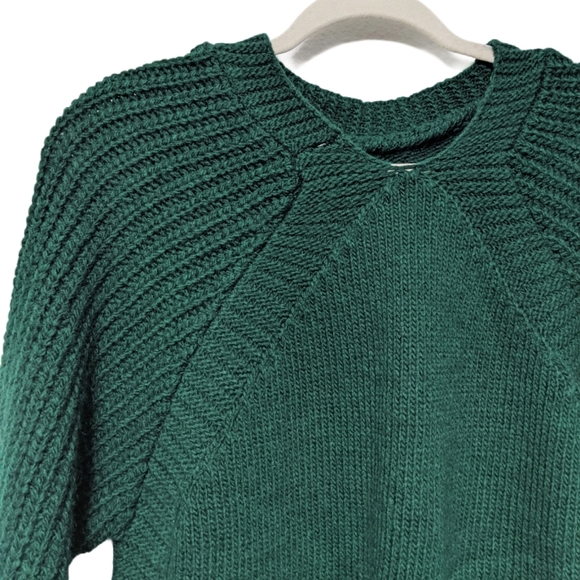 TOPSHOP Green Knit Twist Back Sweater M - Picture 3 of 10